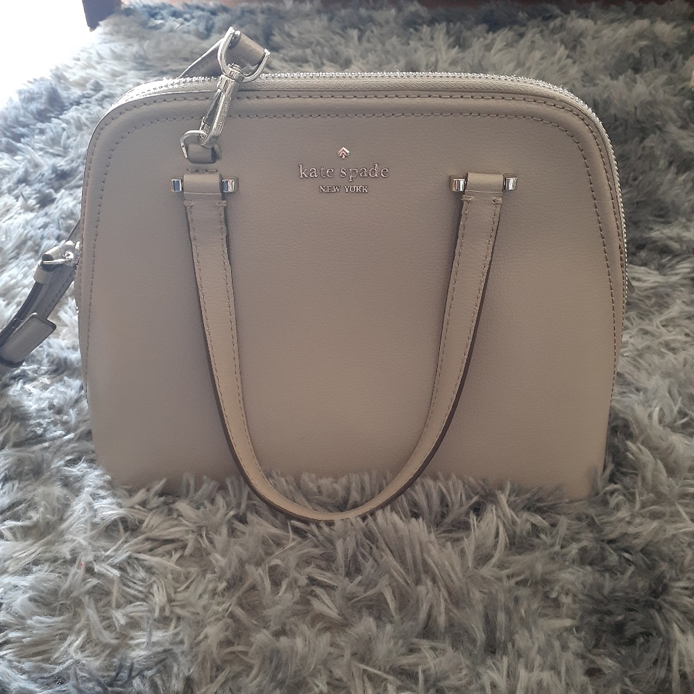 Kate Spade dark grey satchel crossbody handbag